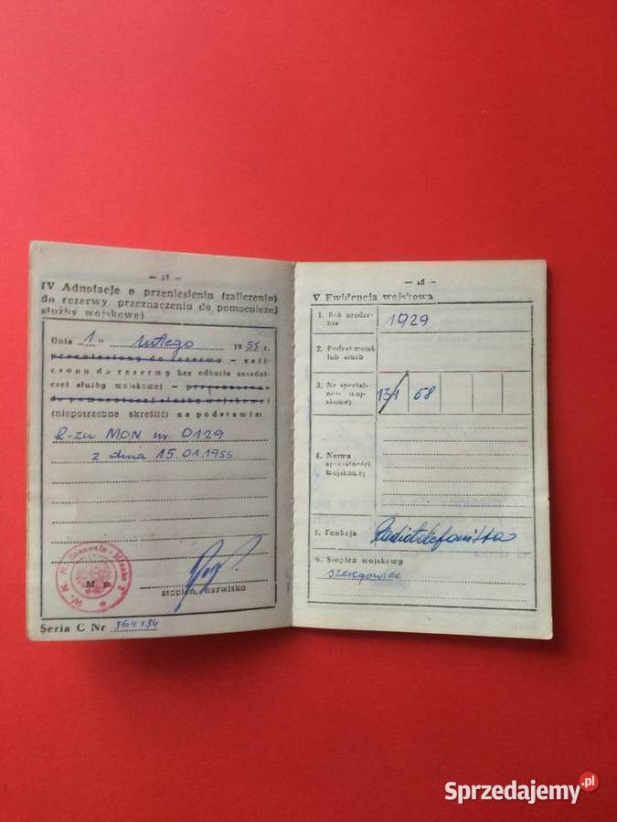 1588 Książeczka Wojskowa Szczecin