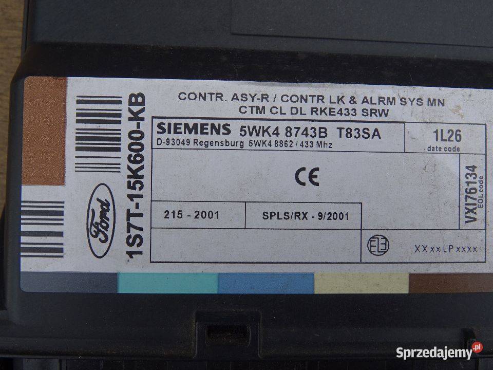 mondeo mk3 duratec 18 moduł nadwozia zestaw immo