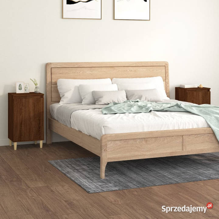 Szafki nocne 2 przydymiony dąb 40x35x70 WM819643 mazowieckie Warszawa