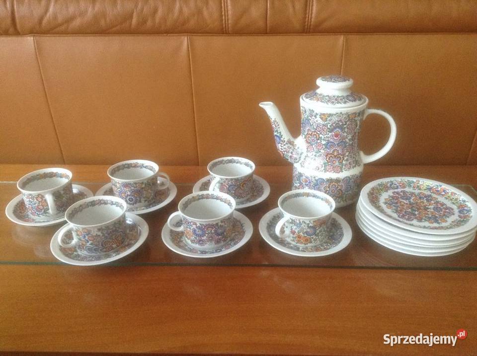 Serwis porcelanowy do kawy ręcznie malowany Opole