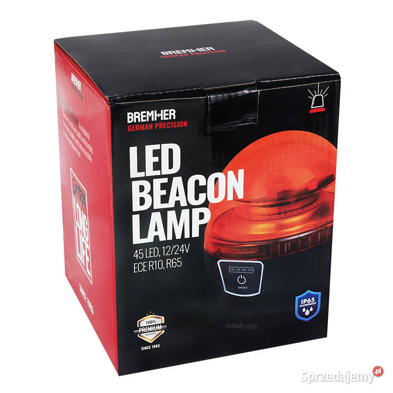 LAMPA OSTRZEGAWCZA KOGUT BEZPRZEWODOWA OKRĄGŁA lubelskie
