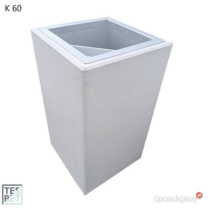 Kosz betonowy 60 l z wkładem z popielnicą Wrocław