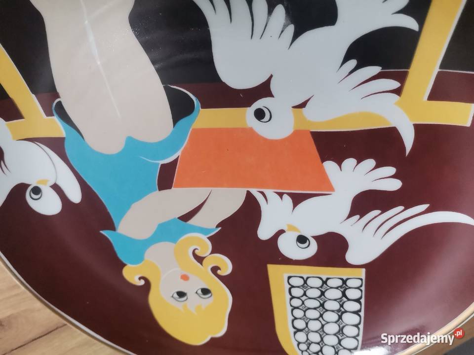 Stara patera talerz bajkowy Kopciuszek porcelana Katowice
