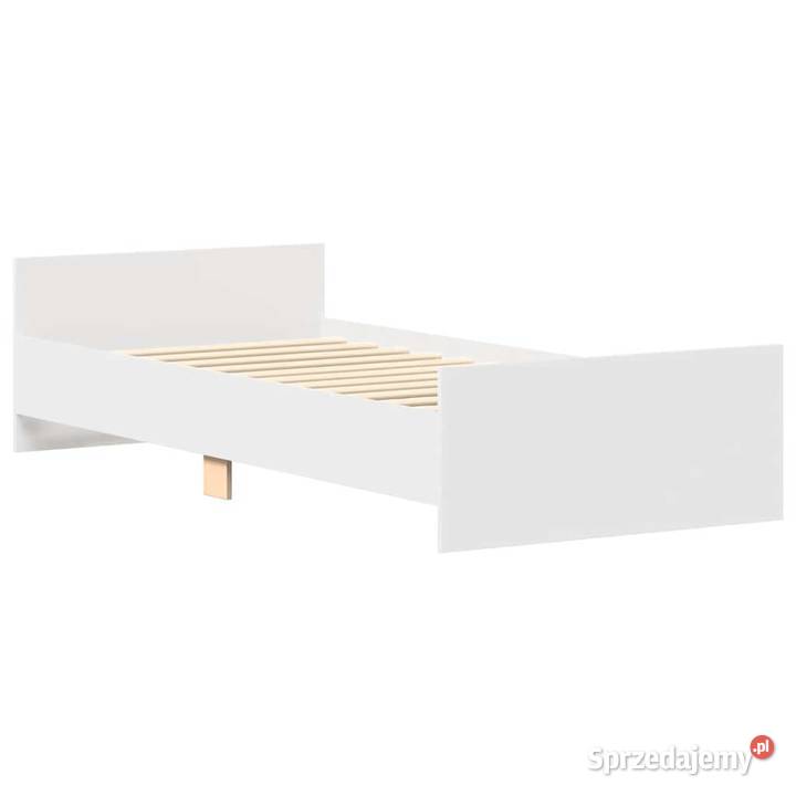 vidaXL Rama łóżka biała 90x200 materiał Warszawa