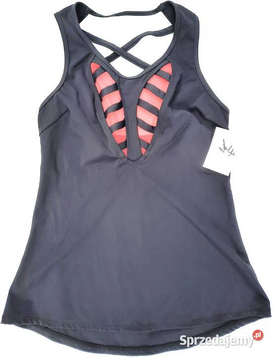 XL Góra stroju Tankini czarne Playfull 8496 dwuczęściowe Stroje kąpielowe Gaszowice