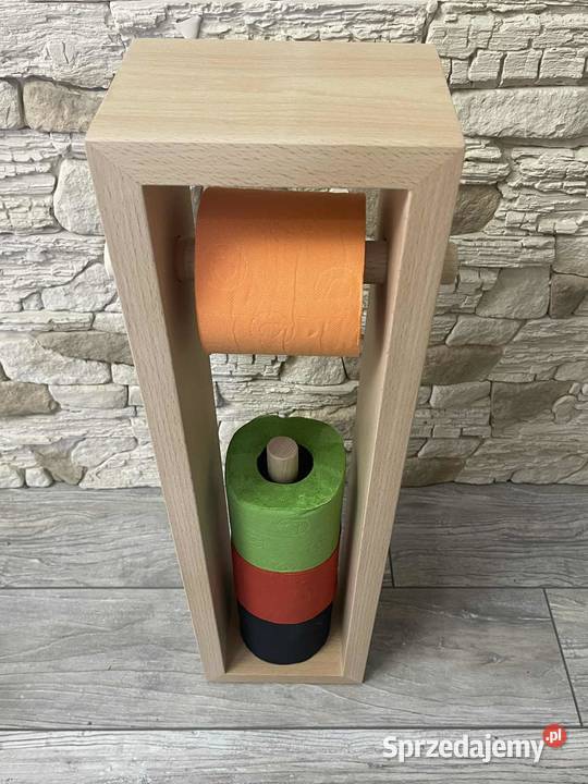 Stojak na papier toaletowy uchwyt drewniany podkarpackie Dębica