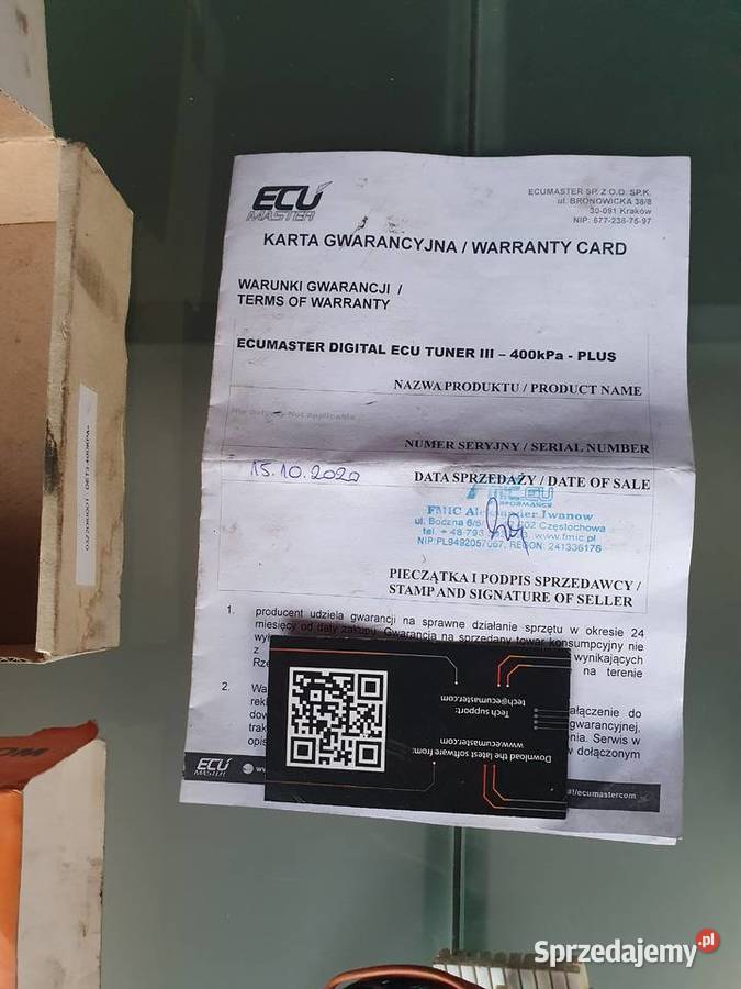 Ecumaster DET3 map sensor 4bary wiązka Imielin