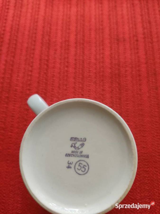 Porcelana 6 kubków motyw owoce kolekcjonerskie Myszków