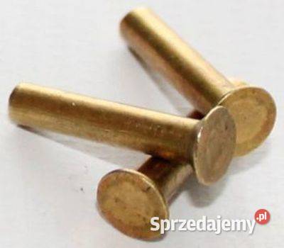 Nity mosiężne stożkowe M 4 x 20 nit mosiądz Białogard