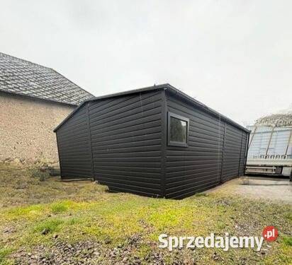 Garaż blaszany 6x6 czarny dwustanowiskowy Kraków