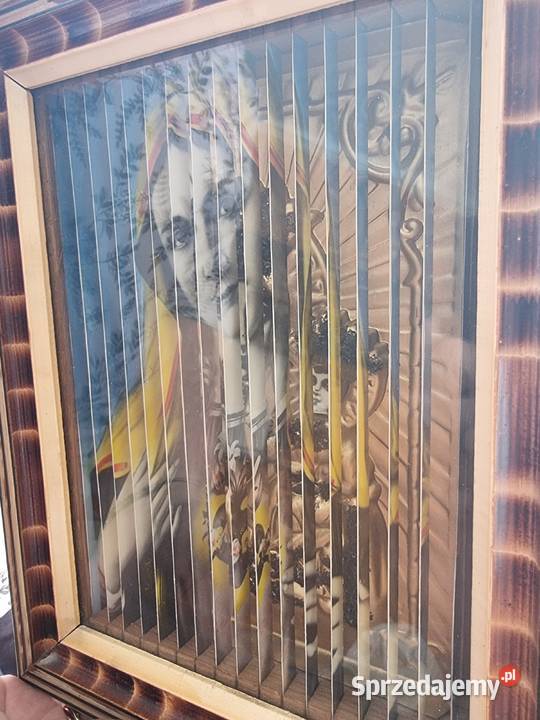 Stary TRÓJWYMIAROWY Obrazek Święty 3D Sosnowiec