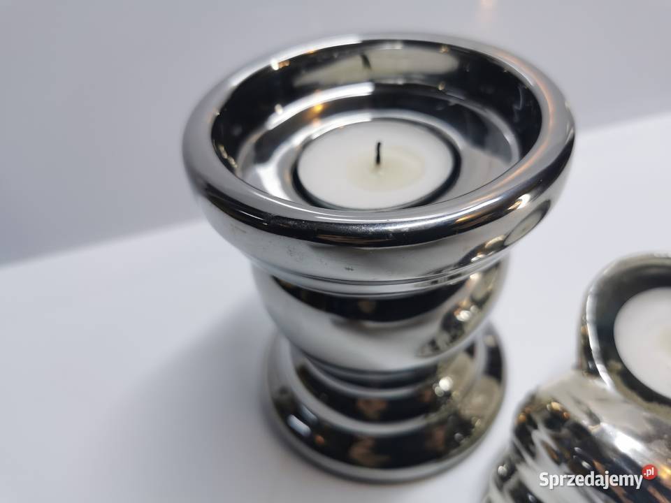 Srebrne świeczniki komplet Lublin