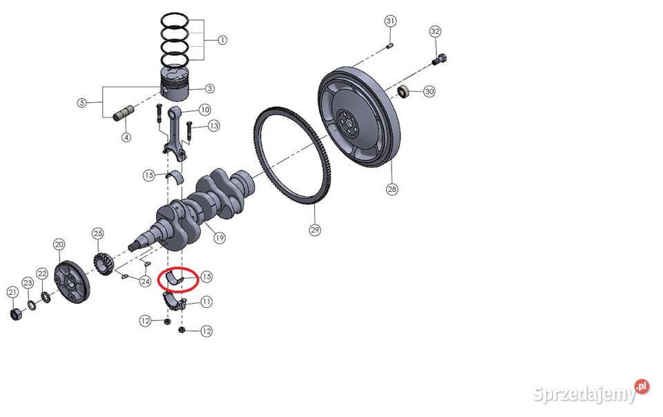 Panewki korbowodu MitsubishiVST MT180224270 Części i osprzęt rolniczy Tajęcina