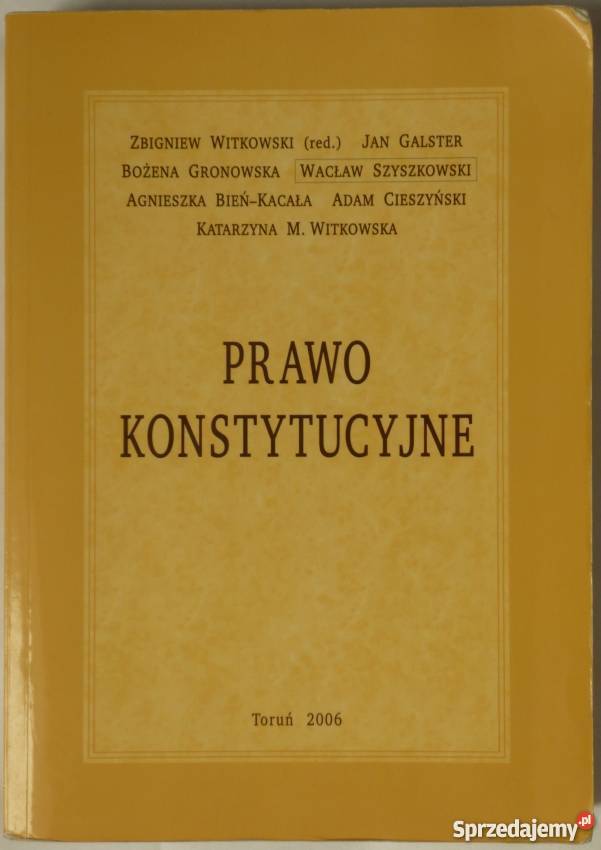 PRAWO KONSTYTUCYJNE WITKOWSKI ZBIGNIEW Książki naukowe i popularnonaukowe łódzkie Łódź sprzedam