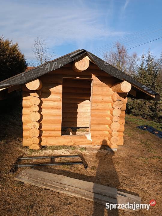 Sauna z bali okrągłych 3x3m