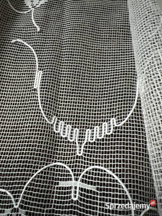 Firanki woal z haftami komplet Zabrze