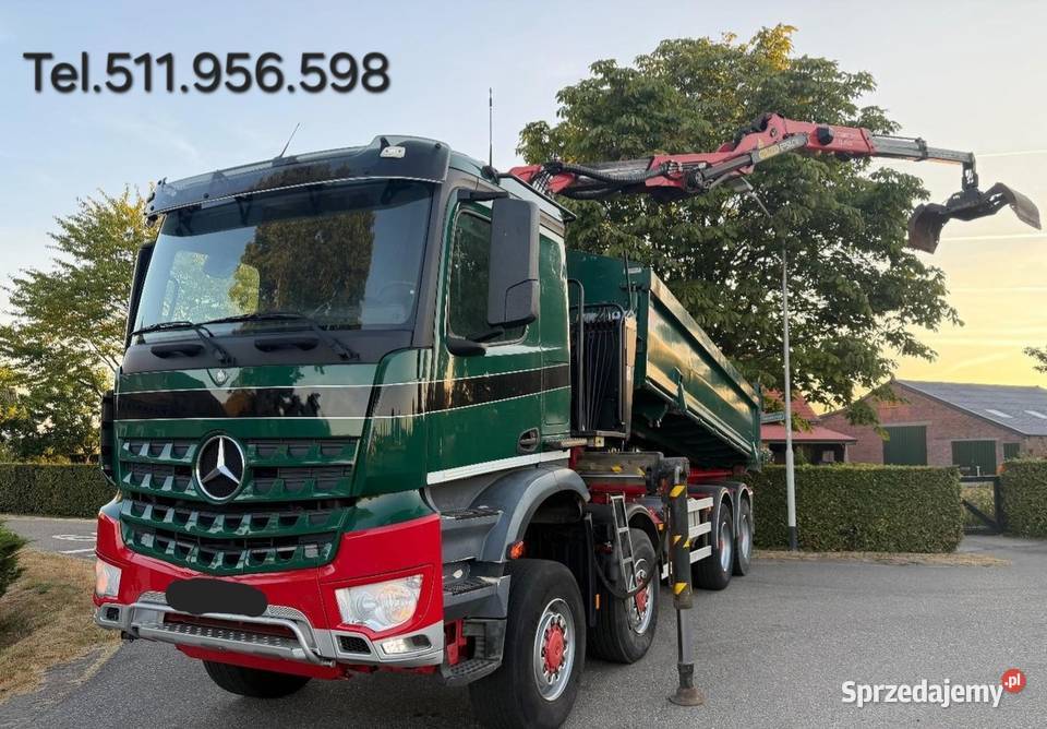 Mercedes wywrotka 8x8 z dzwigiem Rok produkcji 2015 Warszawa