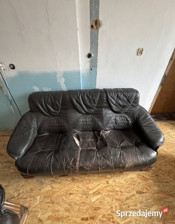 Zestaw kanap skórzanych 321 Brzeziny sprzedam