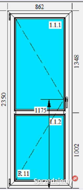 BALKON PCV 2 SZYBOWE BIAŁE 862x2350 Warszawa