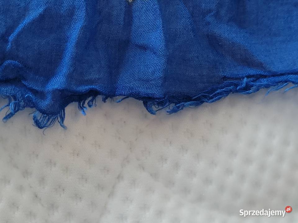 Turkusowo zielono kremowa chusta apaszka wielkopolskie