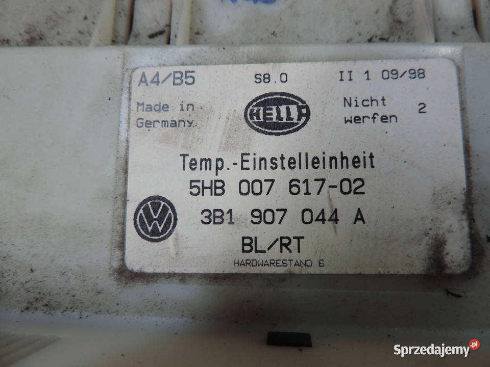 VW PASSAT B5 PANEL STEROWANIA NAWIEWU 3B1907044A osobowe małopolskie