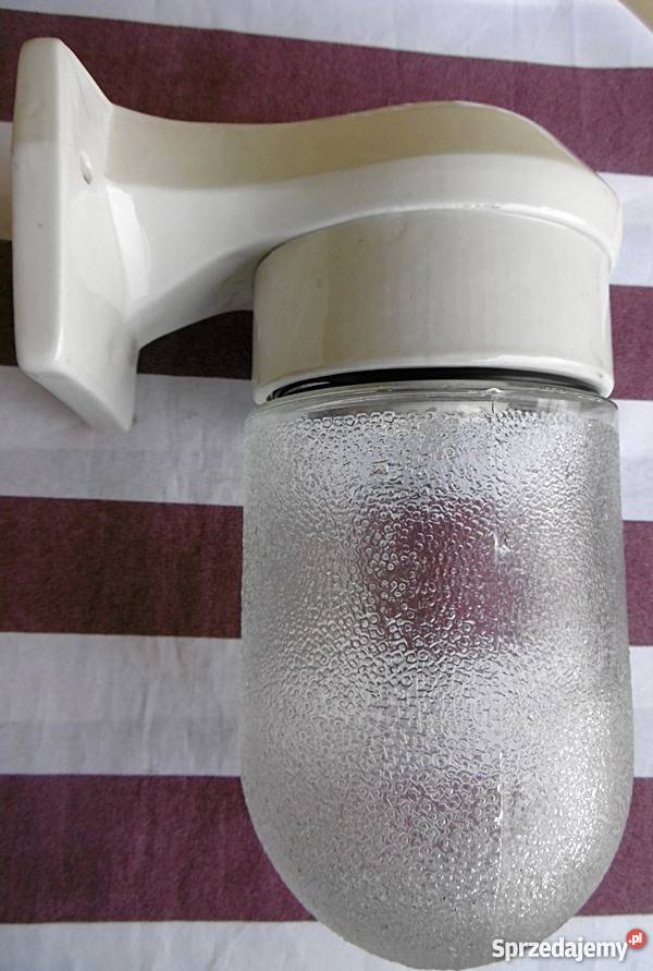 Lampa porcelanowa na ścianę szklany klosz E 27 wielkopolskie