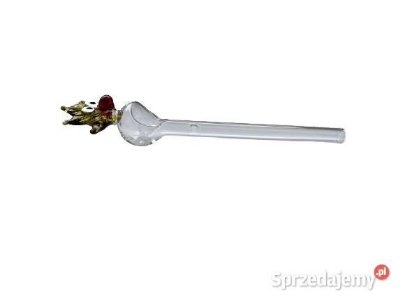 Długa Szklana Fajka z Motywem Liścia Ganji 17 sprzedam