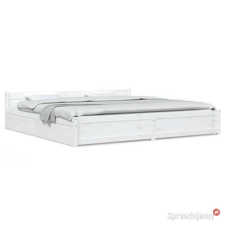 vidaXL Rama łóżka z szufladami biała 180x200 Warszawa