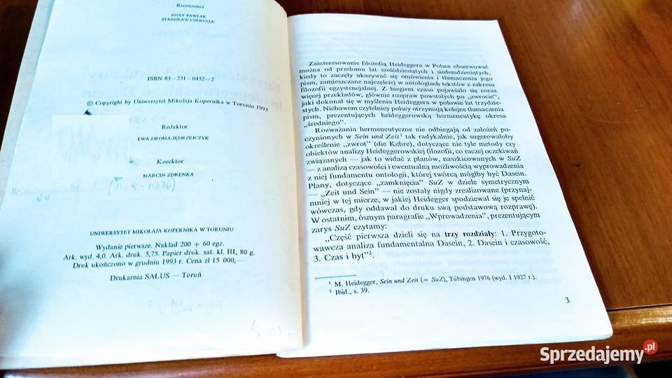 Egzystencjalia i struktury heideggerowskiego studia Gdańsk