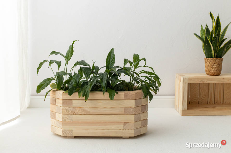 Donica drewniana prostokątna donica ogrodowa sprzedam