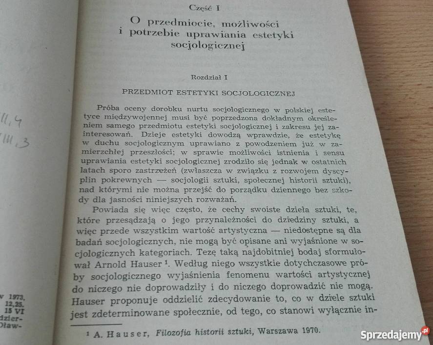 Wątki socjologiczne w polskiej estetyce międzywo Rok wydania 1973 Gdańsk sprzedam