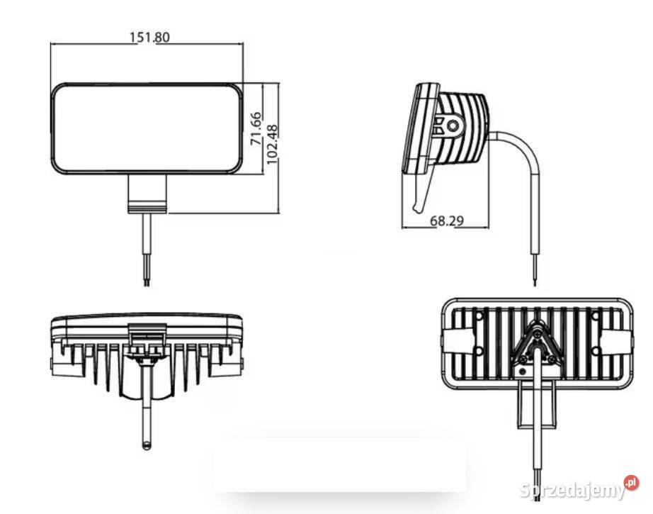 LA10420 Lampa robocza LED prostokątna 54W 4100lm
