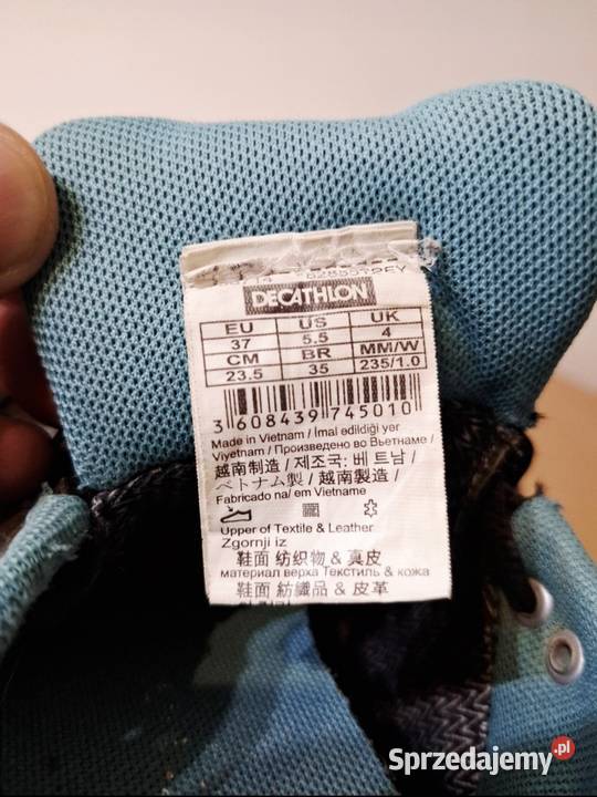 Decathlon 37 Quechua buty skórzane trekkingi skóra Kraków