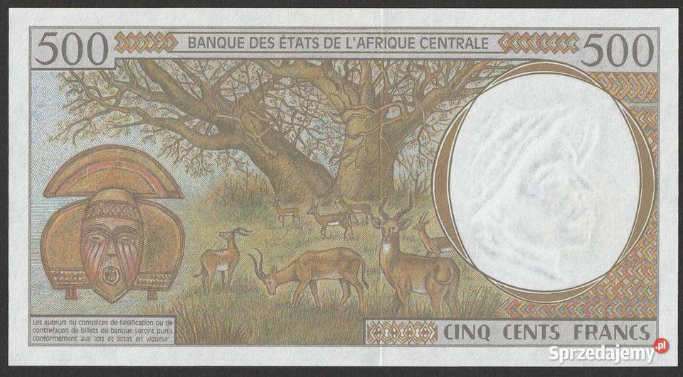 KAMERUN 500 FRANKÓW 2000 STAN BANKOWY UNC Łódź