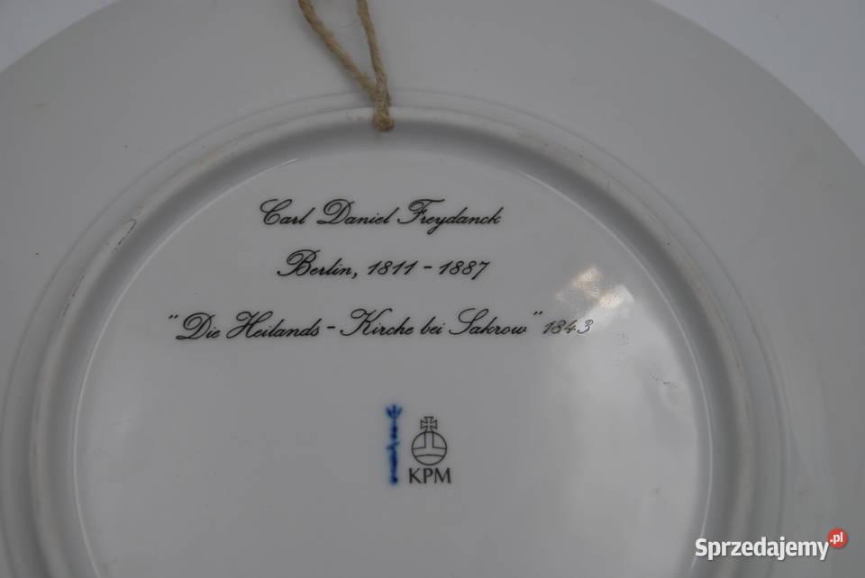 Trzy talerze dekoracyjne KPM Berlin porcelana Porcelana i szkło Poznań