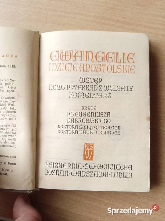 Ks Eugeniusz Dąbrowski Ewangelie i dzieje Miechów