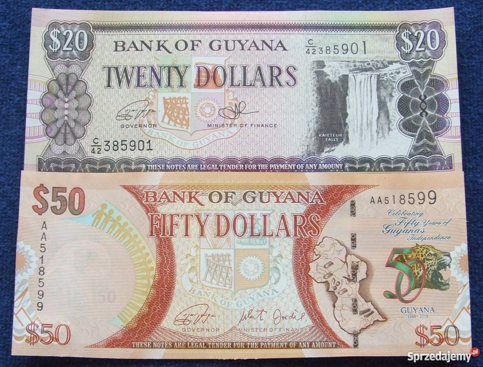 GUJANA Kolekcjonerskie Banknoty Zestaw 2 sztuki śląskie Katowice