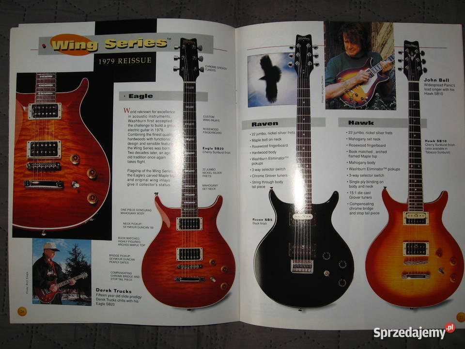 Washburn 1995 katalog gitar Kępice