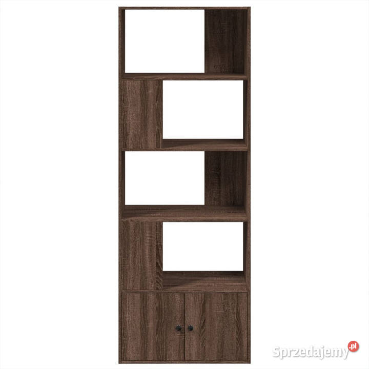 Regał brązowy dąb 70x36x189 materiał Warszawa