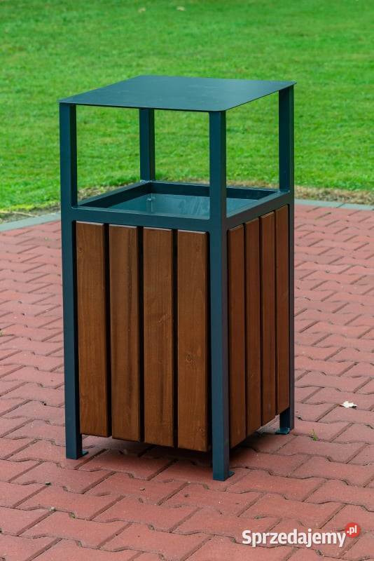 kosz uliczny na śmieci z daszkiem ogrodowy Opole
