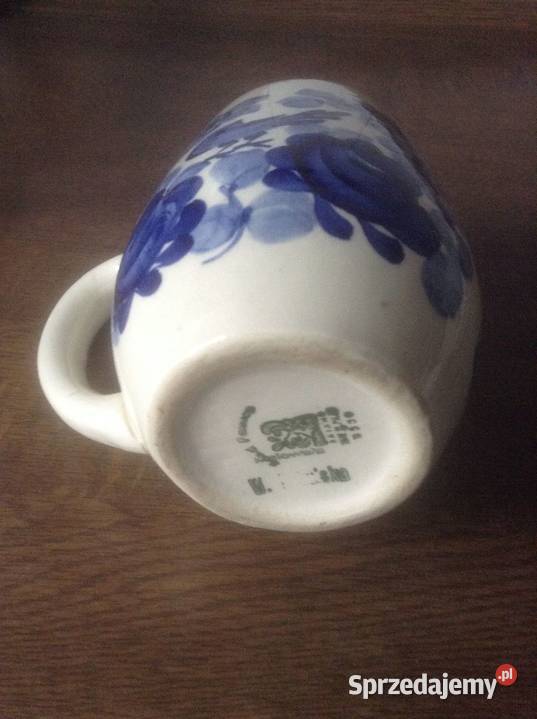 Kufel fajansowy ręcznie malowany sygnowany Opole