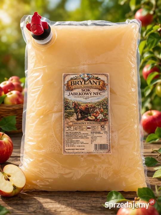 Sok jabłkowy tłoczony 5 l PROMOCJA Sandomierz