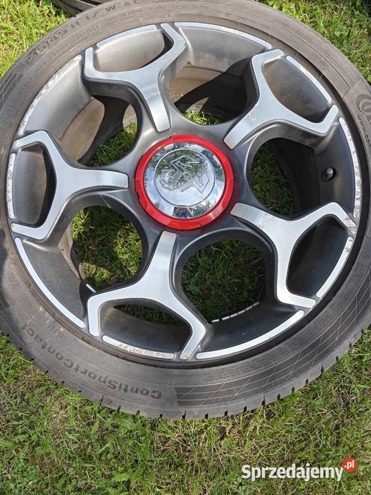 Felgi Abarth Fiat R17 ET39 4x100 opony letnie Samochodowe łódzkie sprzedam
