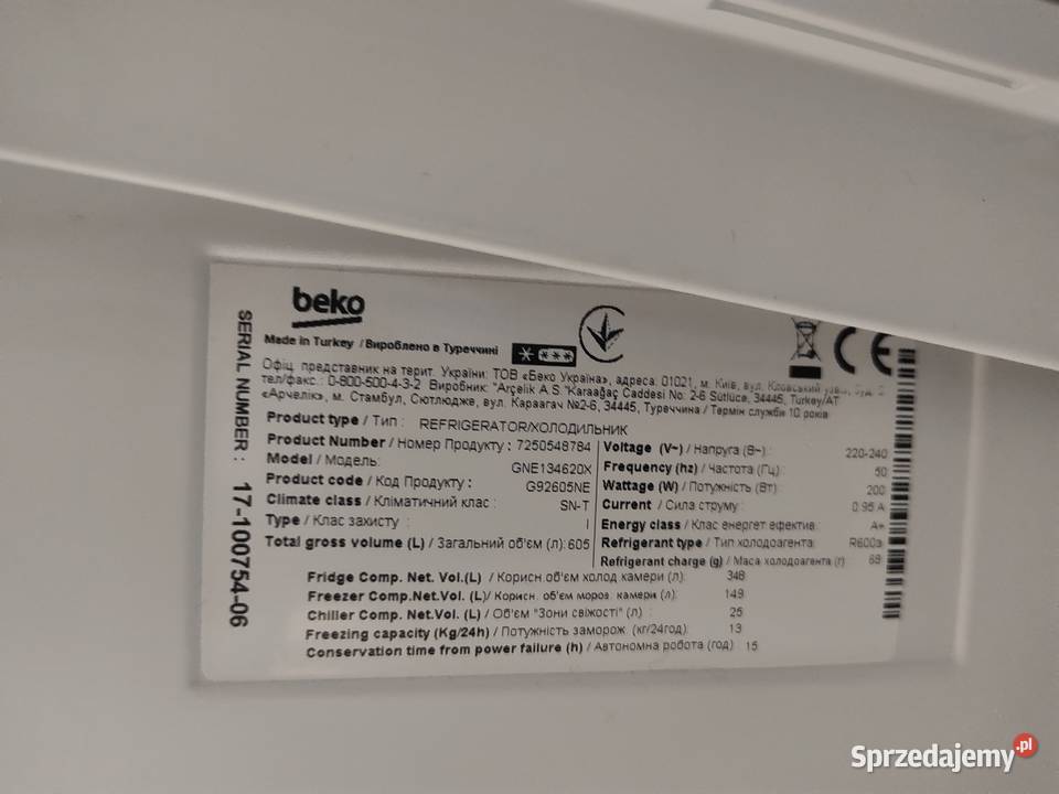 Lodówka Beko Side by Side lubelskie Lublin