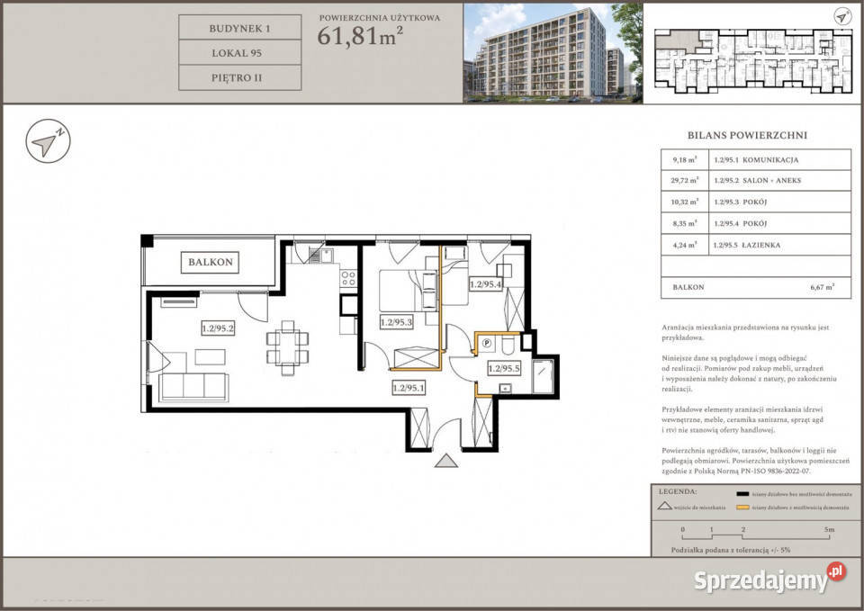 sprzedaży mieszkania 6181m2 3 pokojowe Kielce