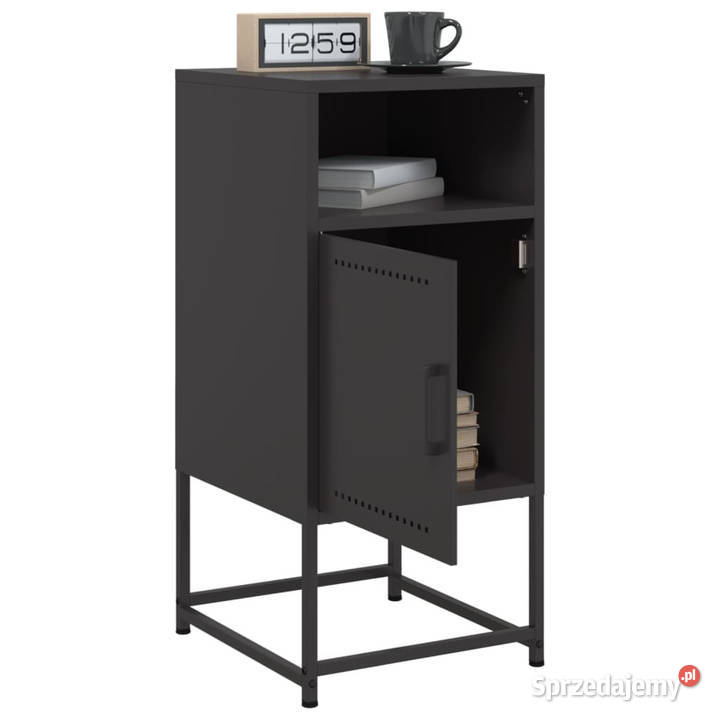 Szafki nocne 2 czarne 36x39x78 stal WM846567 Warszawa sprzedam