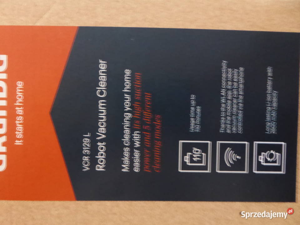 Akumulatorowy robot sprzątający GRUNDIG VCR biały sprzedam