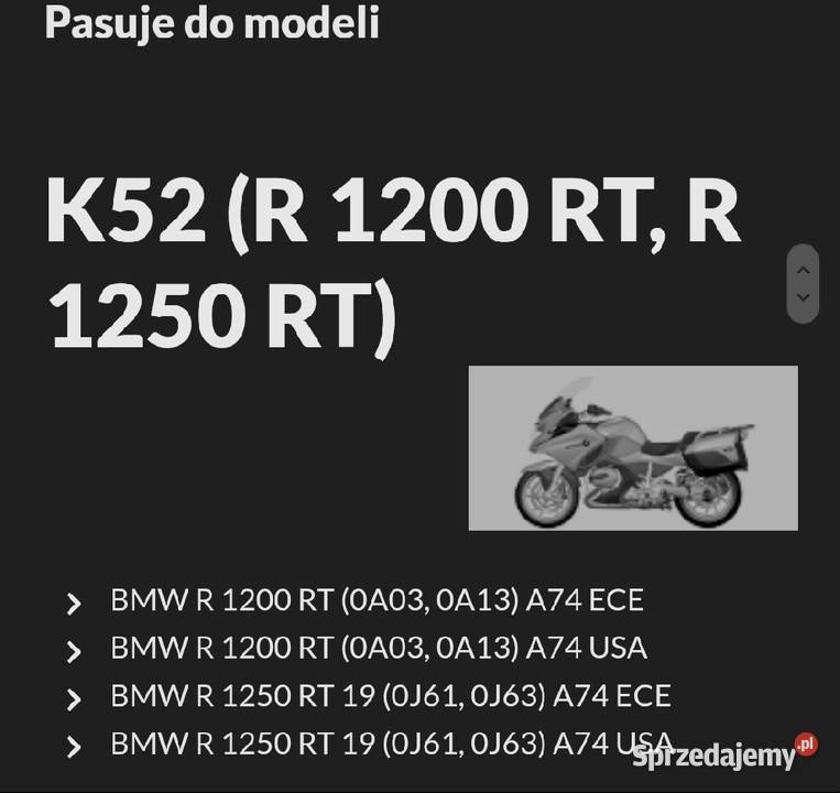 BMW R 1200 1250 RT 853350 owiewka bok osłona wielkopolskie Nowy Tomyśl