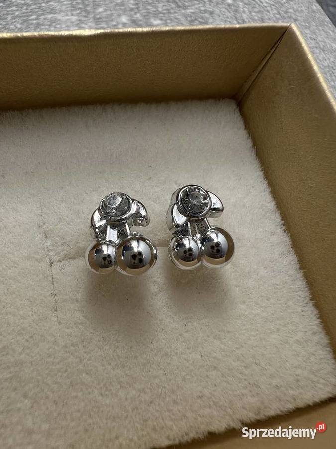 Kolczyki srebrne wiśnie wiśnia Jasło