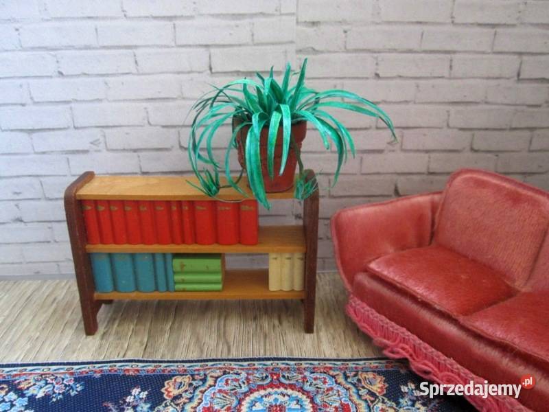 Miniaturowa półka z książkami Lundby Bogatynia